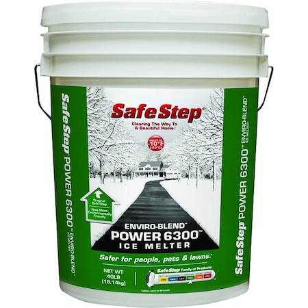 Safe Step 56840 Ice Melter, Crystalline Solid, White, 40 lb Pail 806733